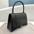Borsa a tracolla media Clessidra Balenciaga nera
