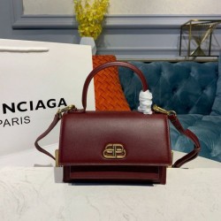 Cloni Firmate Borsa a tracolla Satchel Sharp XS Balenciaga Bordeaux imitazioni