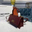 Borsa a tracolla Satchel Sharp XS Balenciaga Bordeaux