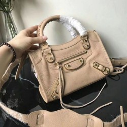 Cloni Firmate Borsa Balenciaga Classic Metallic Edge City agnello Albicocca imitazioni