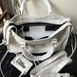 Borsa Balenciaga Classic Metallic Edge City agnello bianca