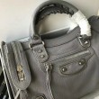 Borsa Balenciaga Classic Metallic Edge City agnello grigia