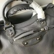 Borsa Balenciaga Classic Metallic Edge City agnello grigia