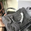 Borsa Balenciaga Classic Metallic Edge City agnello grigia