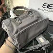 Borsa Balenciaga Classic Metallic Edge City agnello grigia