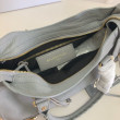 Borsa da città Balenciaga Classic con bordo metallizzato azzurro Borsa da città Balenciaga Classic con bordo metallizzato azzurro