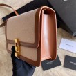 Borsa in pelle liscia YSL Saint Laurent Carre
