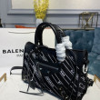 Borsa logo Balenciaga Manico Allover chiaretto Borsa logo Balenciaga Manico Allover chiaretto
