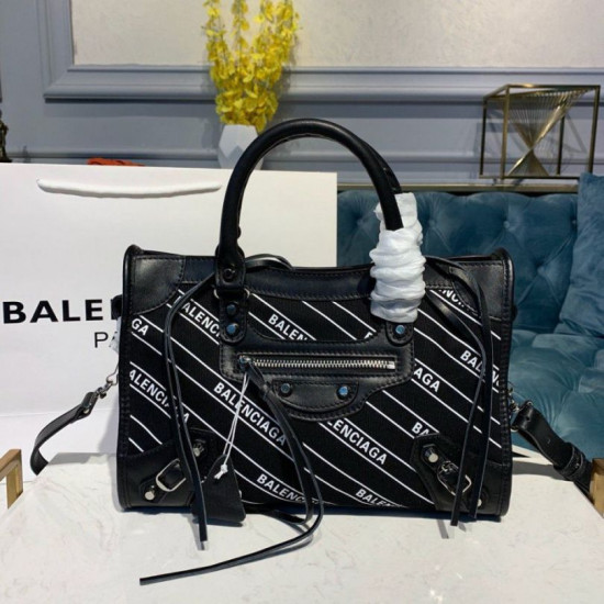 Borsa logo Balenciaga Manico Allover chiaretto Borsa logo Balenciaga Manico Allover chiaretto
