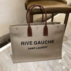 Cloni Firmate Borsa tote YSL Saint Laurent Rive Gauche grigia imitazioni