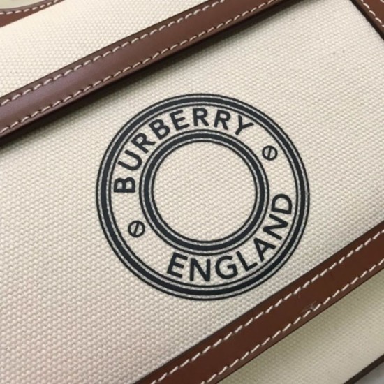 Borsa logo Burberry tasca in tela con marrone Dupe Perfetta Cloni Firmate Borsa logo Burberry tasca in tela con marrone imitazioni