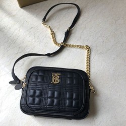 Cloni Firmate Burberry Borsa per fotocamera trapuntata piccola nera imitazioni