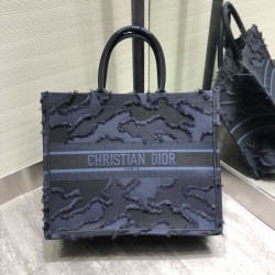 Cloni Firmate Christian Dior Oversize Book Shopping Borse Blu scuro imitazioni
