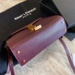 Claret borsa media Yand Saint Laurent Cassandra