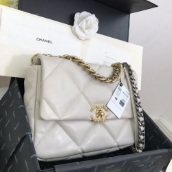 Dettagli perfetti Borsa Large 19 in lana tweed con patta AS1161 AS1160 Beige