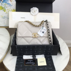 Dettagli perfetti Borsa Large 19 in lana tweed con patta AS1161 AS1160 Beige