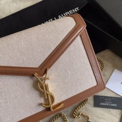 Imitazione YSL Saint Laurent Cassandra Monogram Clasp Bag Marrone Dupe Perfetta Cloni Firmate Imitazione YSL Saint Laurent Cassandra Monogram Clasp Bag Marrone imitazioni