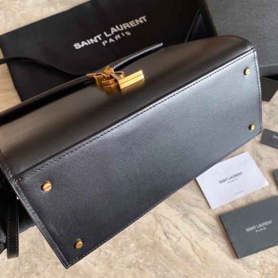 Cloni Firmate Borse Firmate Replica media Cassandra YSL Saint Laurent nera imitazioni