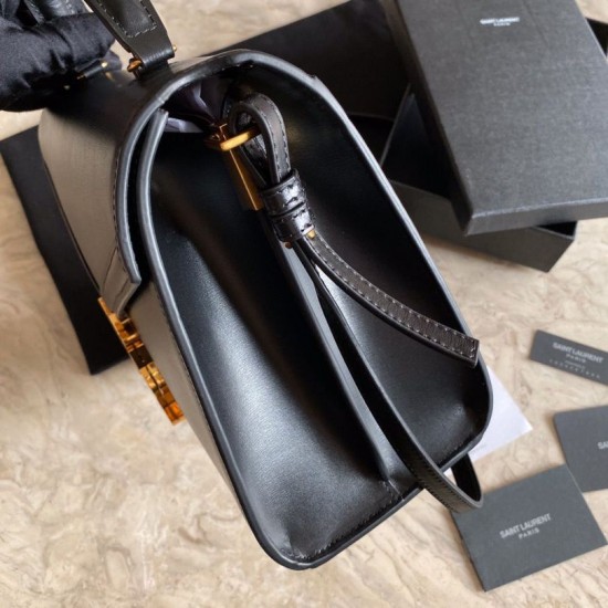 Cloni Firmate Borse Firmate Replica media Cassandra YSL Saint Laurent nera imitazioni