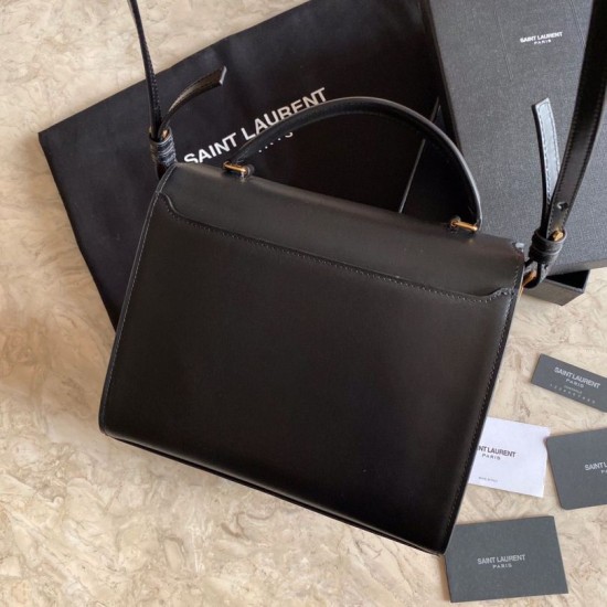 Cloni Firmate Borse Firmate Replica media Cassandra YSL Saint Laurent nera imitazioni