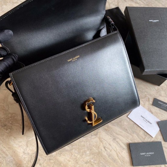 Cloni Firmate Borse Firmate Replica media Cassandra YSL Saint Laurent nera imitazioni