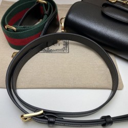Dupe Horsebit 1955 Mini Borsa 658574 Nera imitazioni perfette Replica Horsebit 1955 Mini Borsa 658574 Nera Griffate