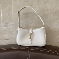 Replica Borsa hobo YSL Saint Laurent Bianco Griffate