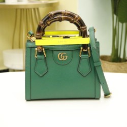 Replica Diana Mini Tote Bag ‎655661 Verde Griffate