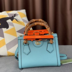 Replica Borse  Diana Mini Tote ‎655661 Azzurro Griffate