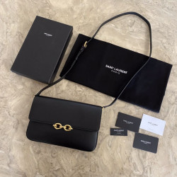 Borse Replica a tracolla YSL Saint Laurent Le Maillon nera