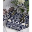 Borse Imitazioni Christian Dior Medium Lady D-Lite blu scuro