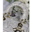 Borsa Christian Dior Medium Lady D-Lite grigia