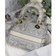 Borsa Christian Dior Medium Lady D-Lite grigia