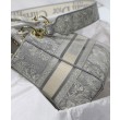 Borsa Christian Dior Medium Lady D-Lite grigia