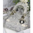 Borsa Christian Dior Medium Lady D-Lite grigia
