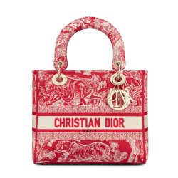 Borsa Christian Dior Medium Lady D-Lite Rossa