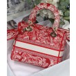 Borsa Christian Dior Medium Lady D-Lite Rossa