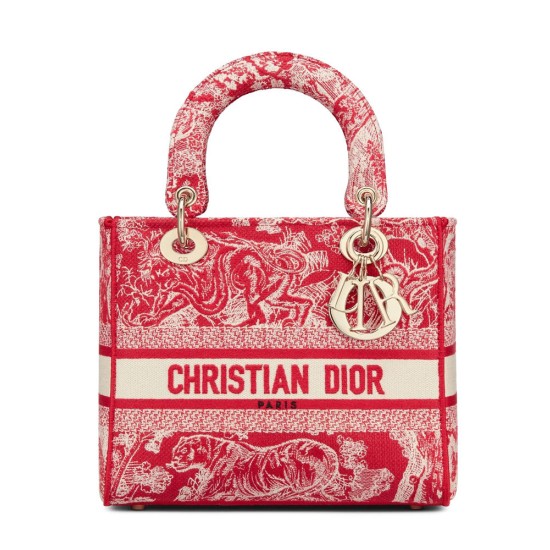 Borsa Christian Dior Medium Lady D-Lite Rossa