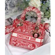 Borsa Christian Dior Medium Lady D-Lite Rossa