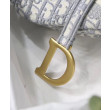 Borsa Christian Dior Saddle Original Oblique in tela ricamata grigia Borsa Christian Dior Saddle Original Oblique in tela ricamata grigia