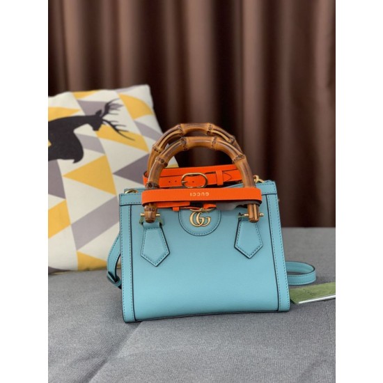 Borse Replica Diana Mini Tote ‎655661 Azzurro