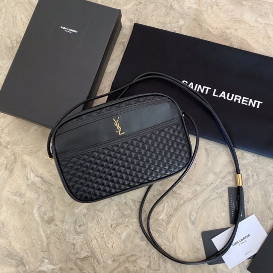 Borsa fotografica YSL Saint Laurent Victoire nera