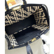 Borse Imitazioni Peekaboo X-Tote FF in rafia 8BH374 Nero