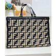 Borse Imitazioni Peekaboo X-Tote FF in rafia 8BH374 Nero