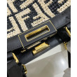 Borse Imitazioni Peekaboo X-Tote FF in rafia 8BH374 Nero