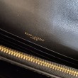 Borsa YSL piccola in coccodrillo nero oro
