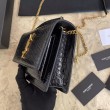 Borsa YSL piccola in coccodrillo nero oro