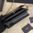 Borsa YSL piccola in coccodrillo nero oro