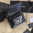Borsa YSL piccola in coccodrillo nero oro