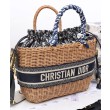 Christian Dior Borsa Basket Vimini Albicocca
